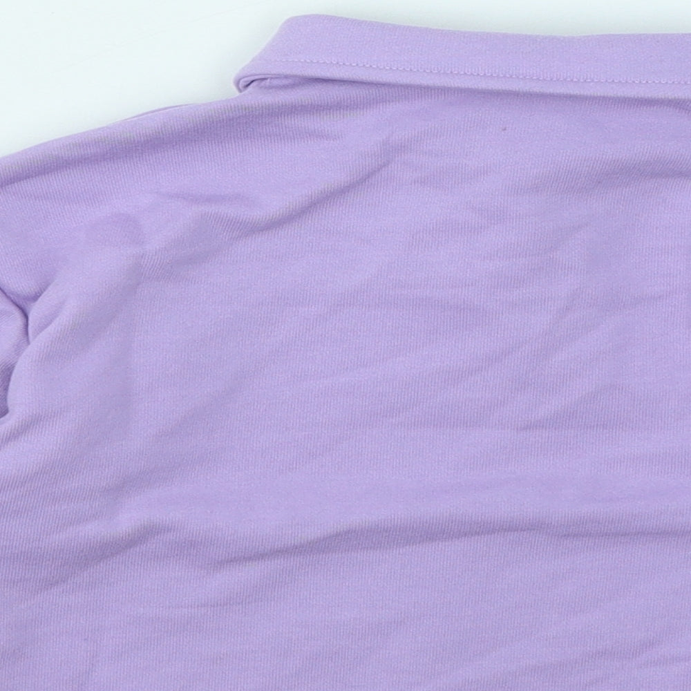 SheIn Girls Purple Colourblock Polyester Basic Polo Size 4 Years Collared - Actual