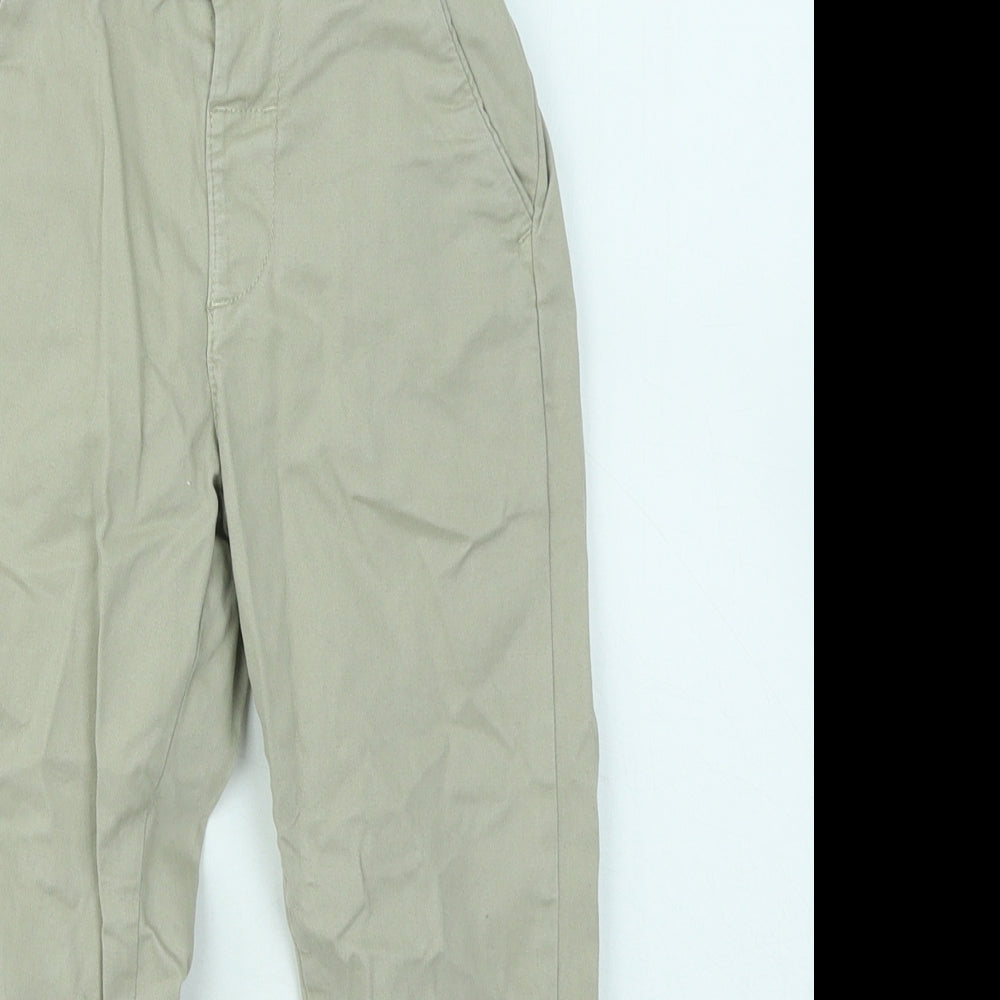 NEXT Boys Beige Cotton Chino Trousers Size 4-5 Years Regular Button