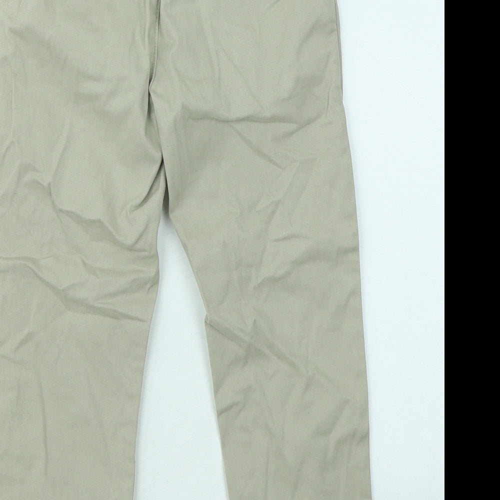 NEXT Boys Beige Cotton Chino Trousers Size 4-5 Years Regular Button