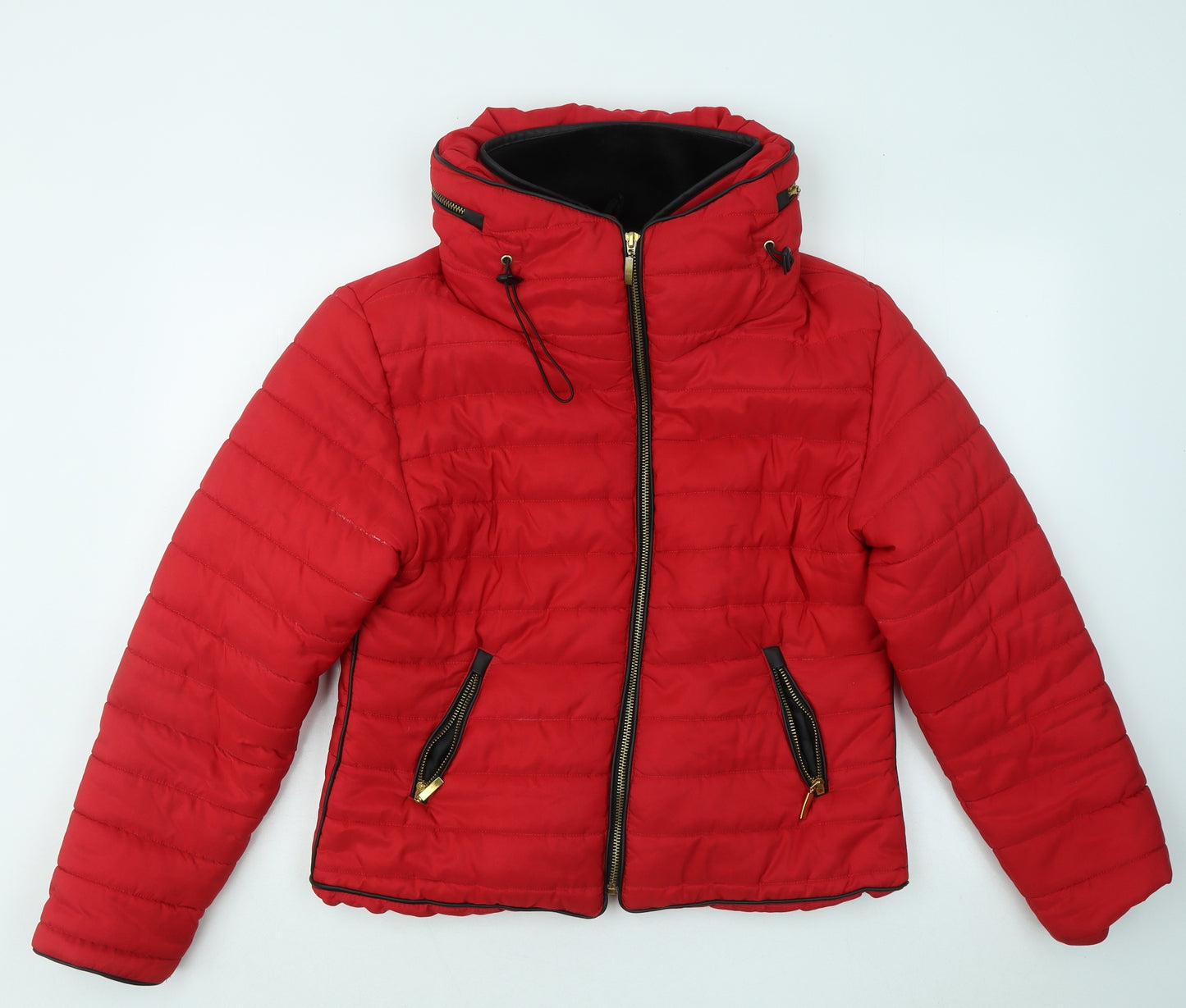 Rising Womens Red Puffer Jacket Jacket Size XL Zip