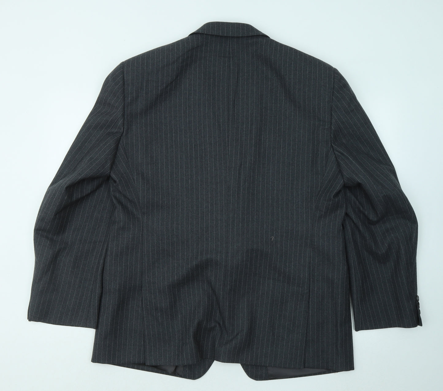 Magee Mens Grey Striped Wool Jacket Suit Jacket Size 44