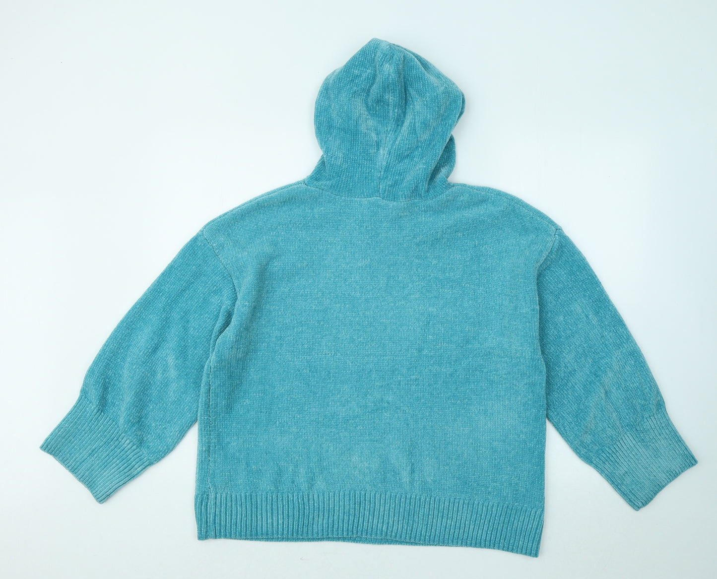 Primark Womens Blue Polyester Pullover Hoodie Size 12 Drawstring