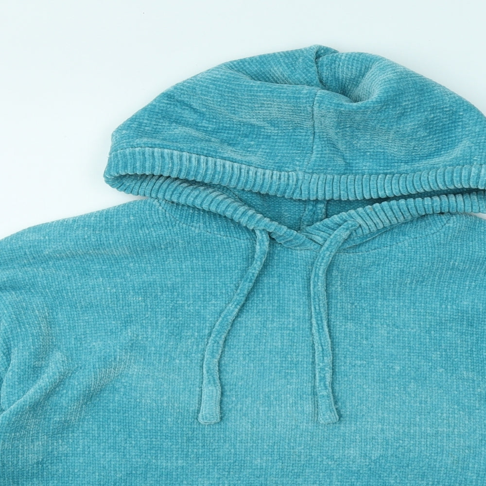 Primark Womens Blue Polyester Pullover Hoodie Size 12 Drawstring