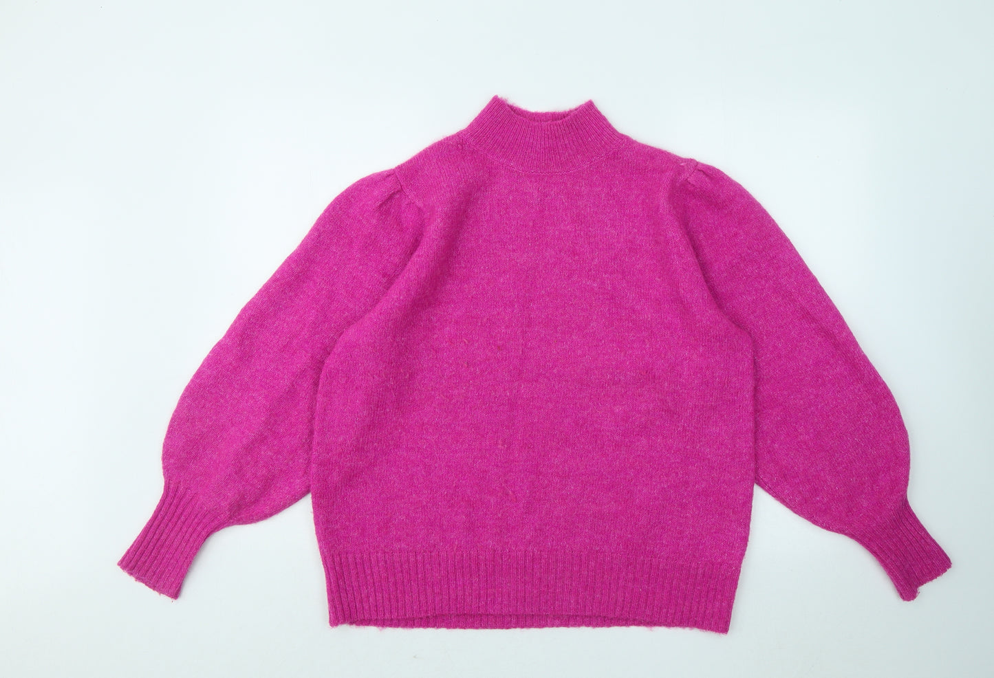 George Womens Purple Mock Neck Polyester Pullover Jumper Size 12