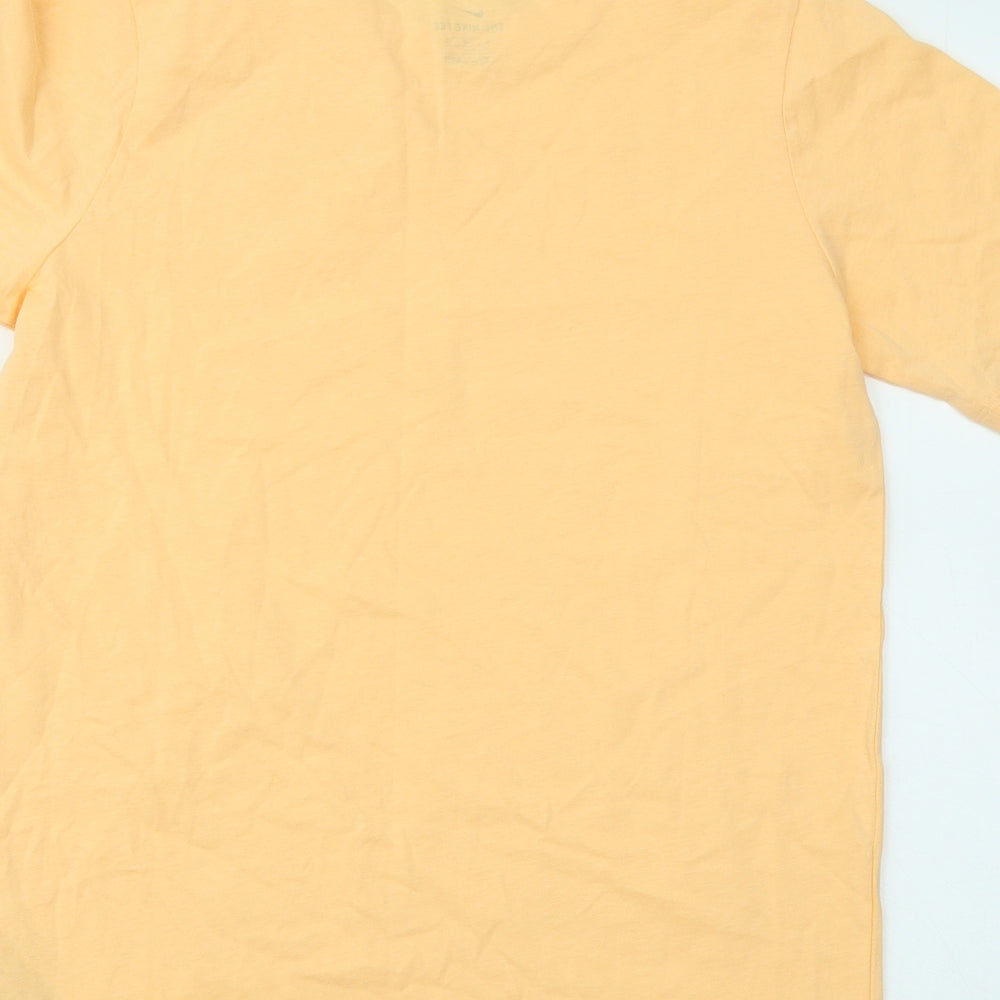 Nike Boys Orange Cotton Basic T-Shirt Size XL Round Neck - Sports