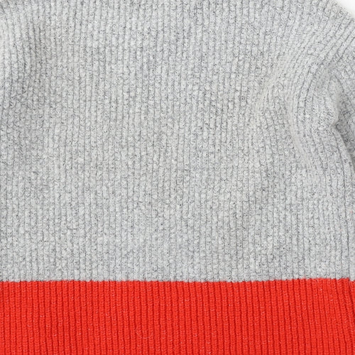 Primark Womens Grey Round Neck Acrylic Pullover Jumper Size M