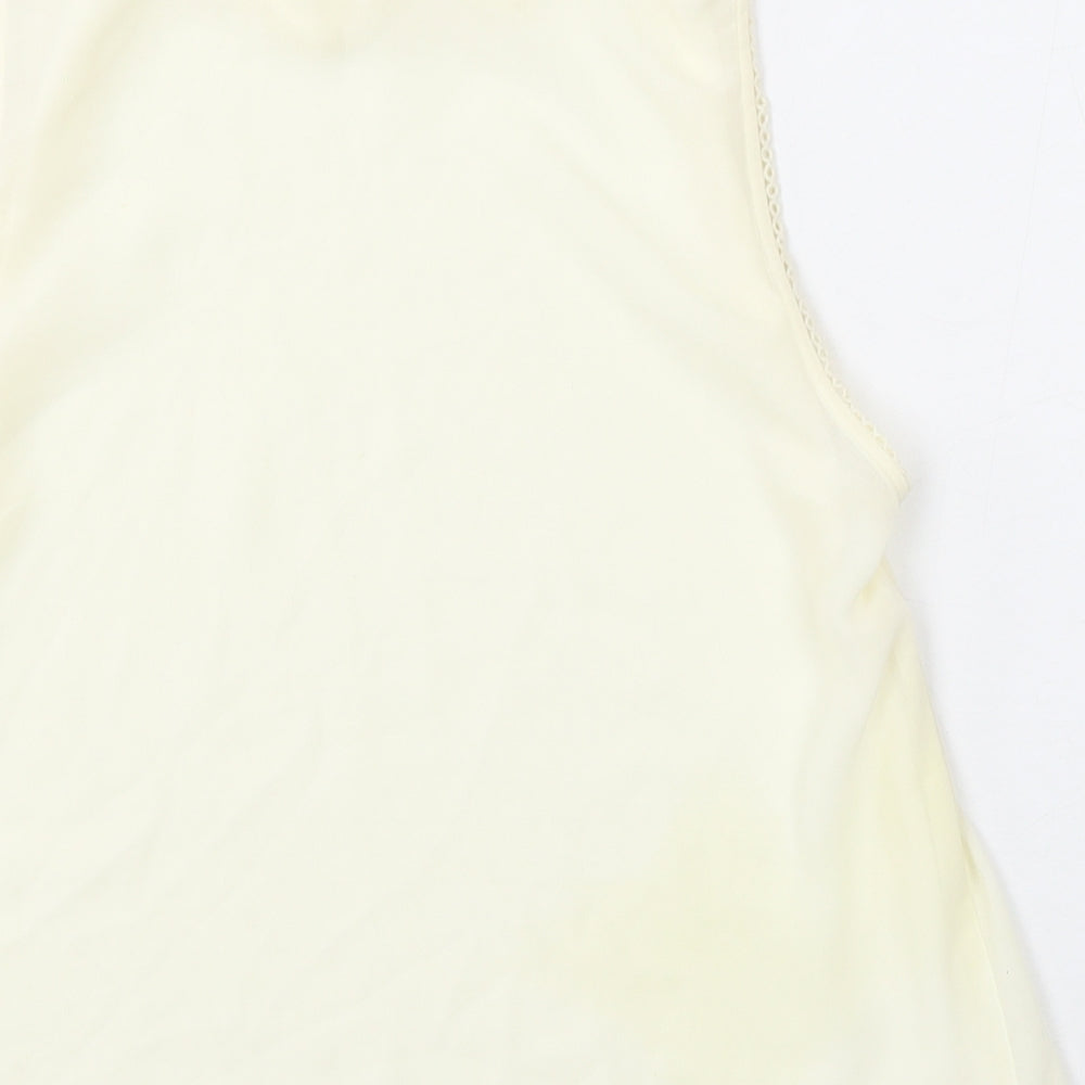 Darling Womens Ivory Viscose Basic Blouse Size M Round Neck