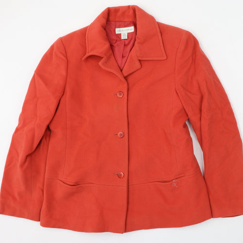 Casual Corner Womens Red Jacket Size 10 Button