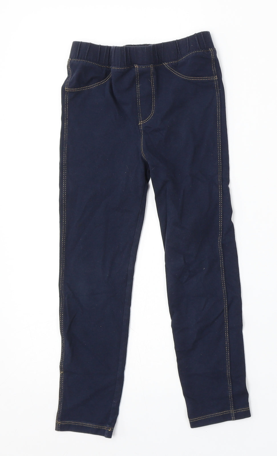 BabyGAP Girls Blue Cotton Jegging Trousers Size 5 Years Regular