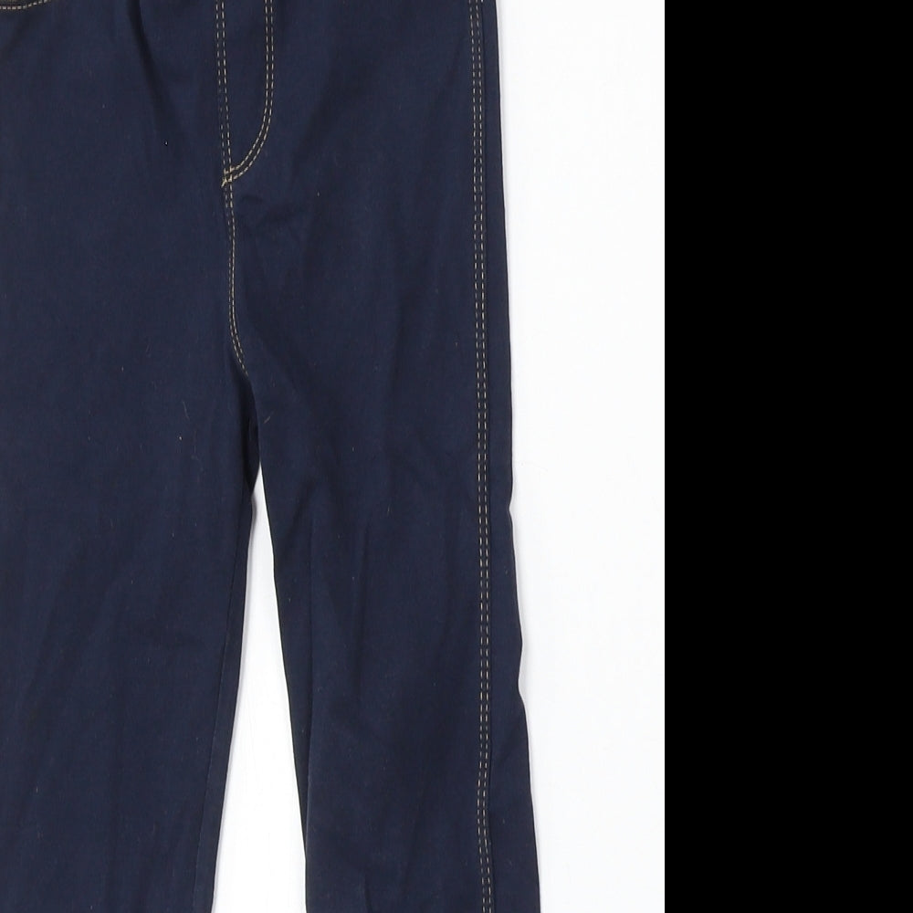 BabyGAP Girls Blue Cotton Jegging Trousers Size 5 Years Regular