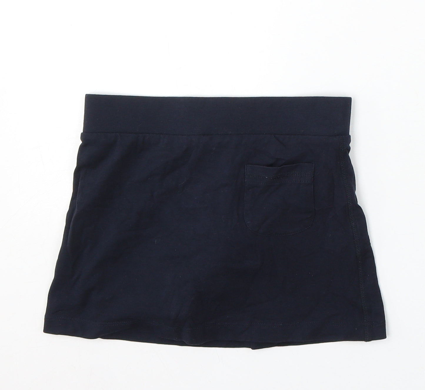 Marks and Spencer Girls Blue Cotton A-Line Skirt Size 4-5 Years Regular