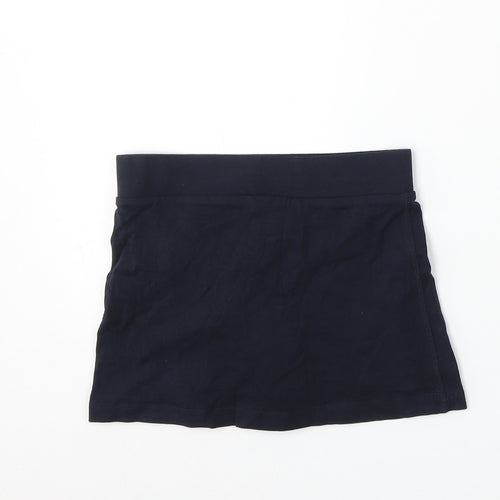 Marks and Spencer Girls Blue Cotton A-Line Skirt Size 4-5 Years Regular