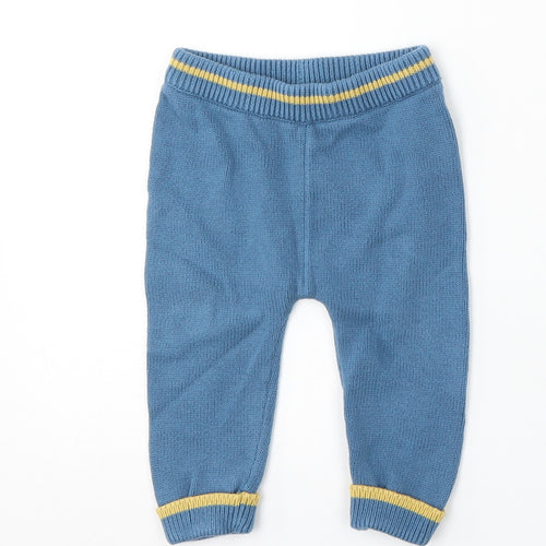 Monsoon Boys Blue Polyester Jogger Trousers Size 9-12 Months