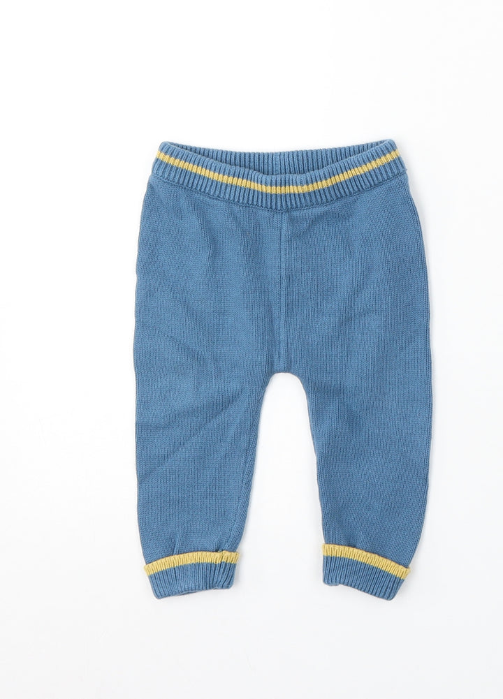Monsoon Boys Blue Polyester Jogger Trousers Size 9-12 Months