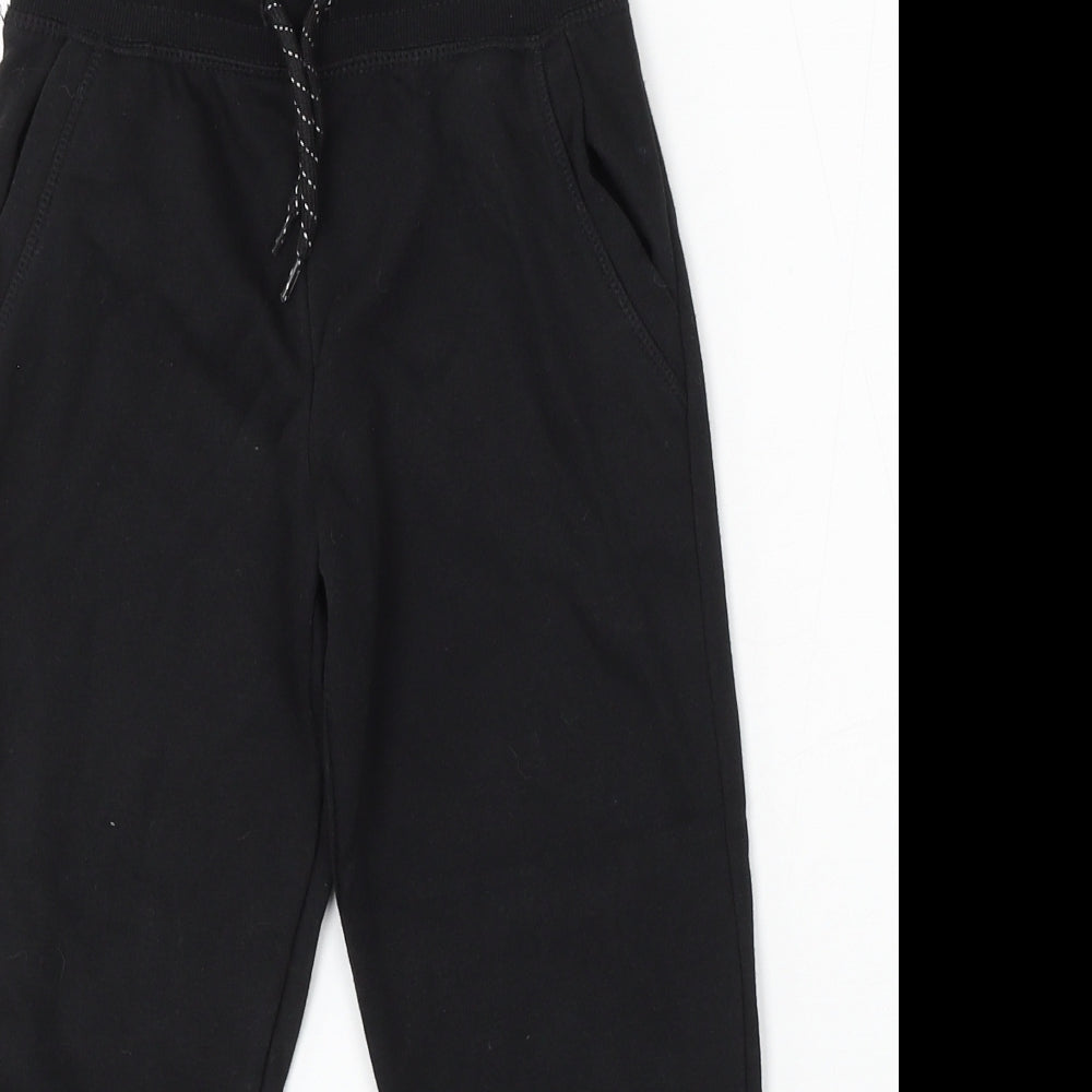 Primark Boys Black Cotton Jogger Trousers Size 5-6 Years Regular
