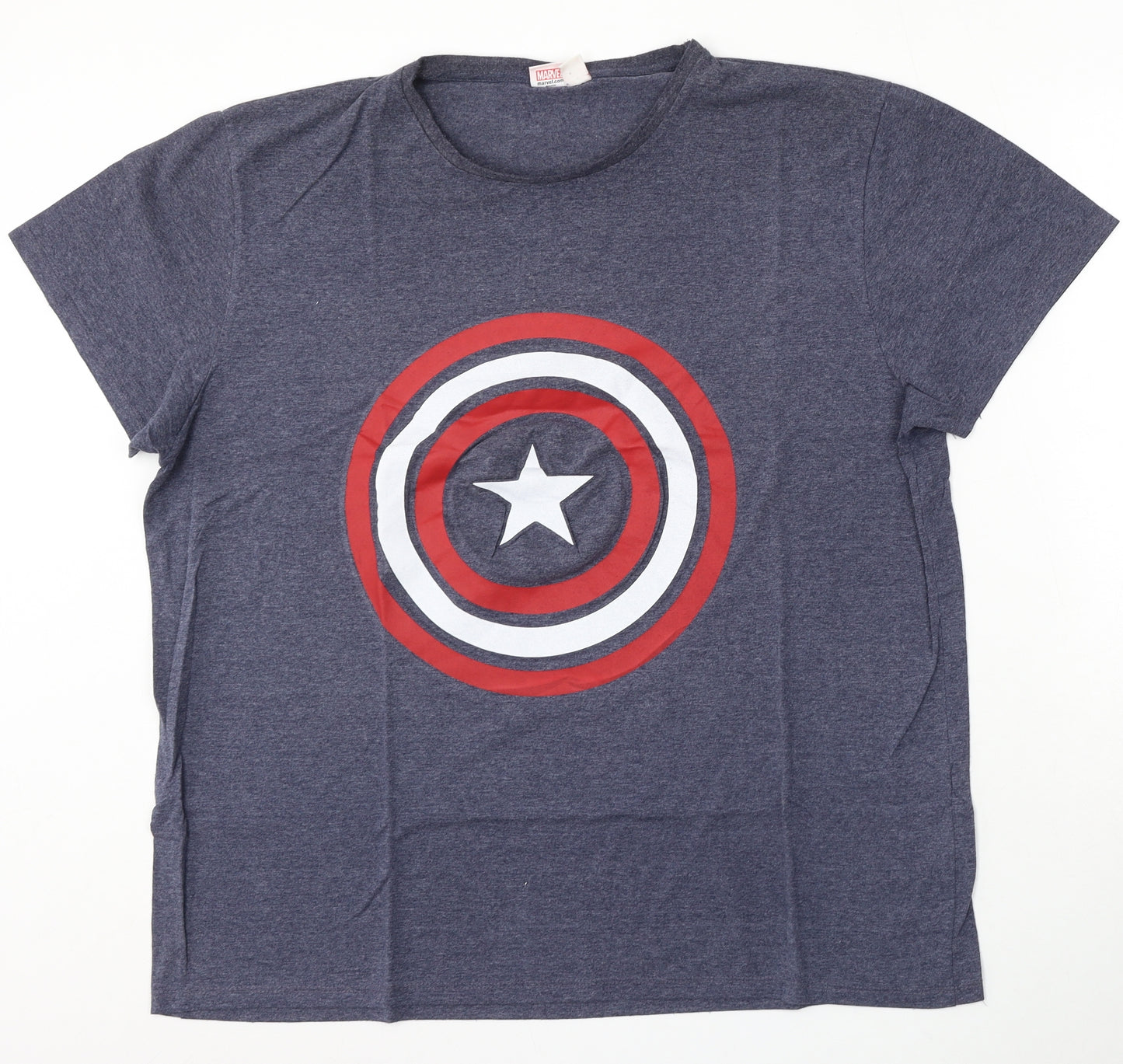 Primark Mens Blue Polyester T-Shirt Size 2XL Round Neck - avengers