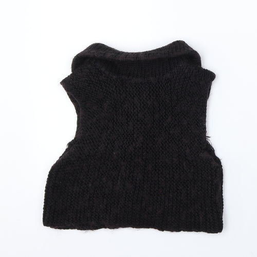 Saint Tropez Clothing Womens Brown Collared Polyester Vest Jumper Size XS