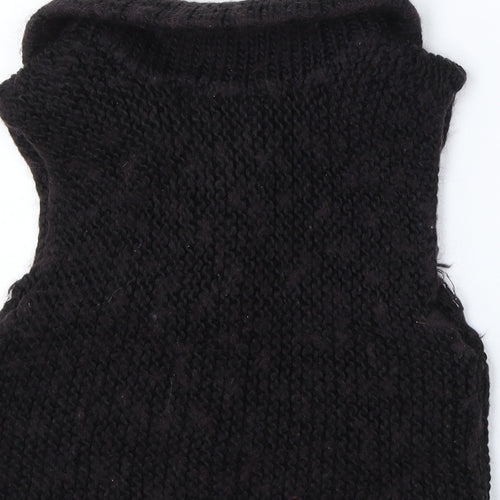 Saint Tropez Clothing Womens Brown Collared Polyester Vest Jumper Size XS