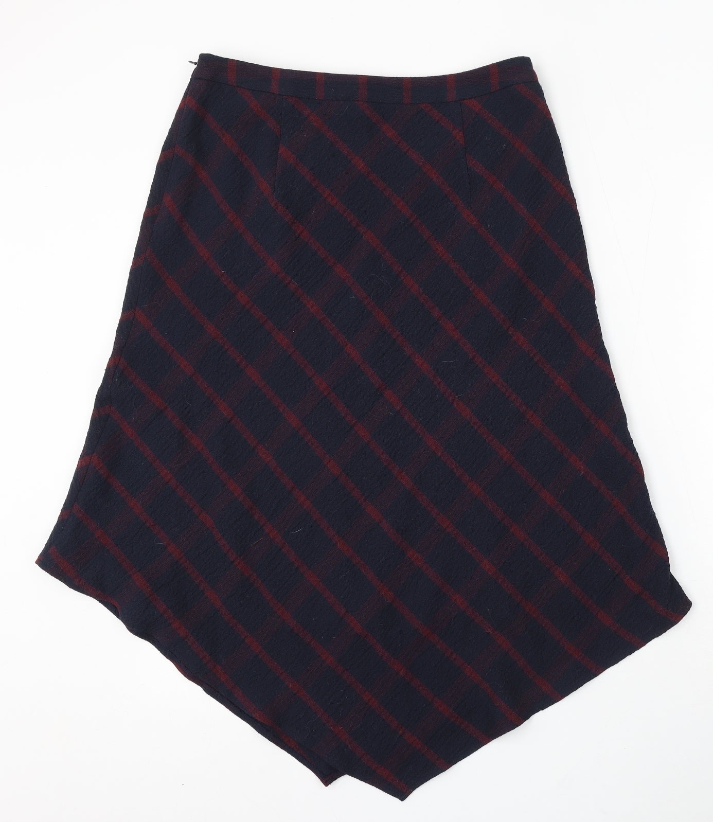 Mint Velvet Womens Blue Check Polyester A-Line Skirt Size 12