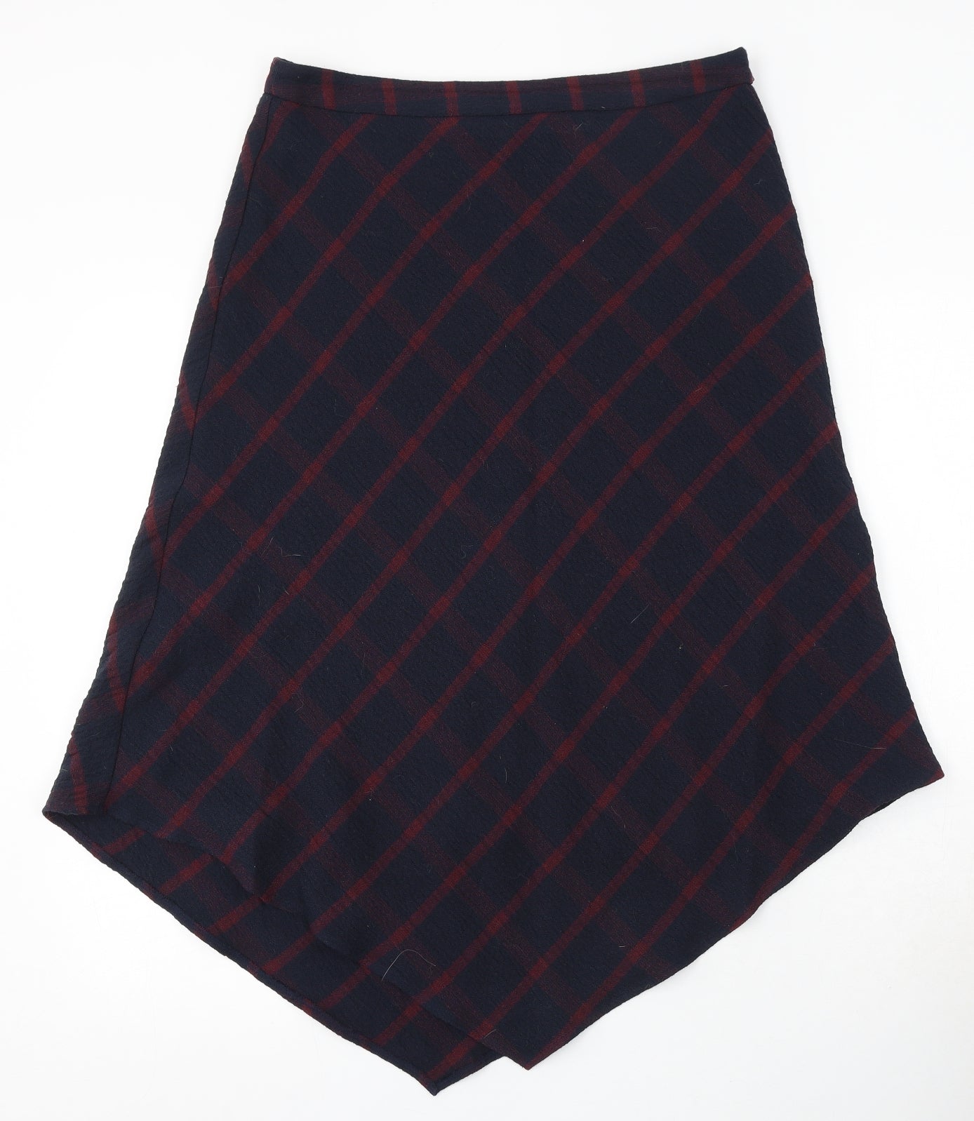 Mint Velvet Womens Blue Check Polyester A-Line Skirt Size 12