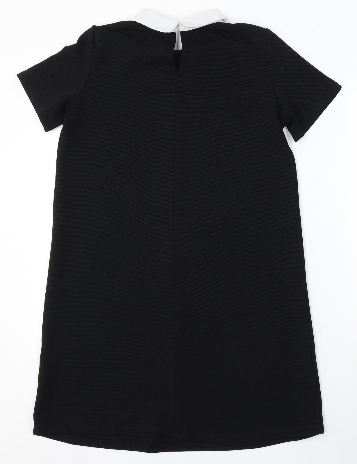 Zara Womens Black Polyester Sheath Size S Collared