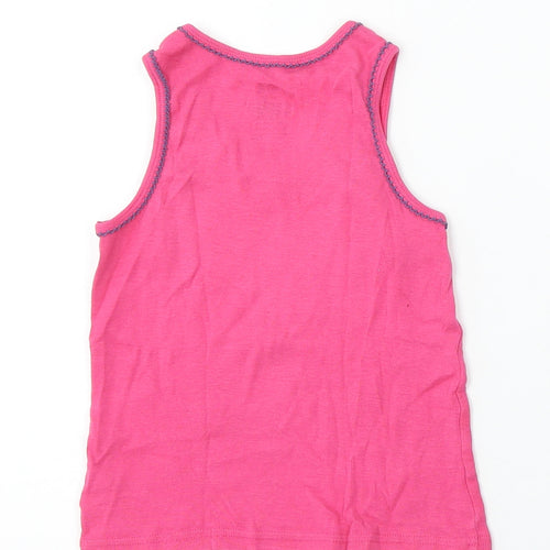 Lupilu Girls Pink Polyester Basic Tank Size 4-5 Years Round Neck