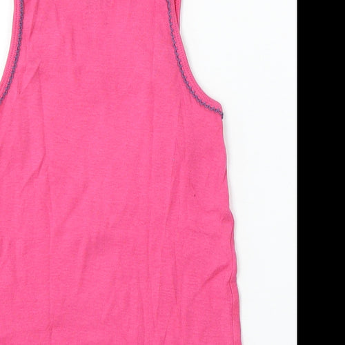 Lupilu Girls Pink Polyester Basic Tank Size 4-5 Years Round Neck