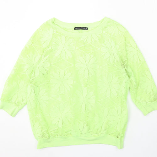 Atmosphere Womens Green Round Neck Polyester Pullover Jumper Size 10