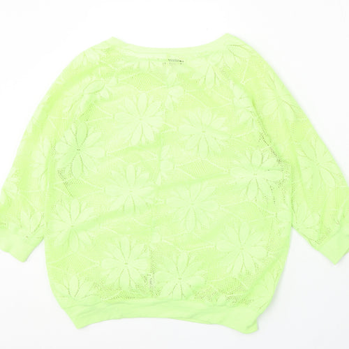Atmosphere Womens Green Round Neck Polyester Pullover Jumper Size 10