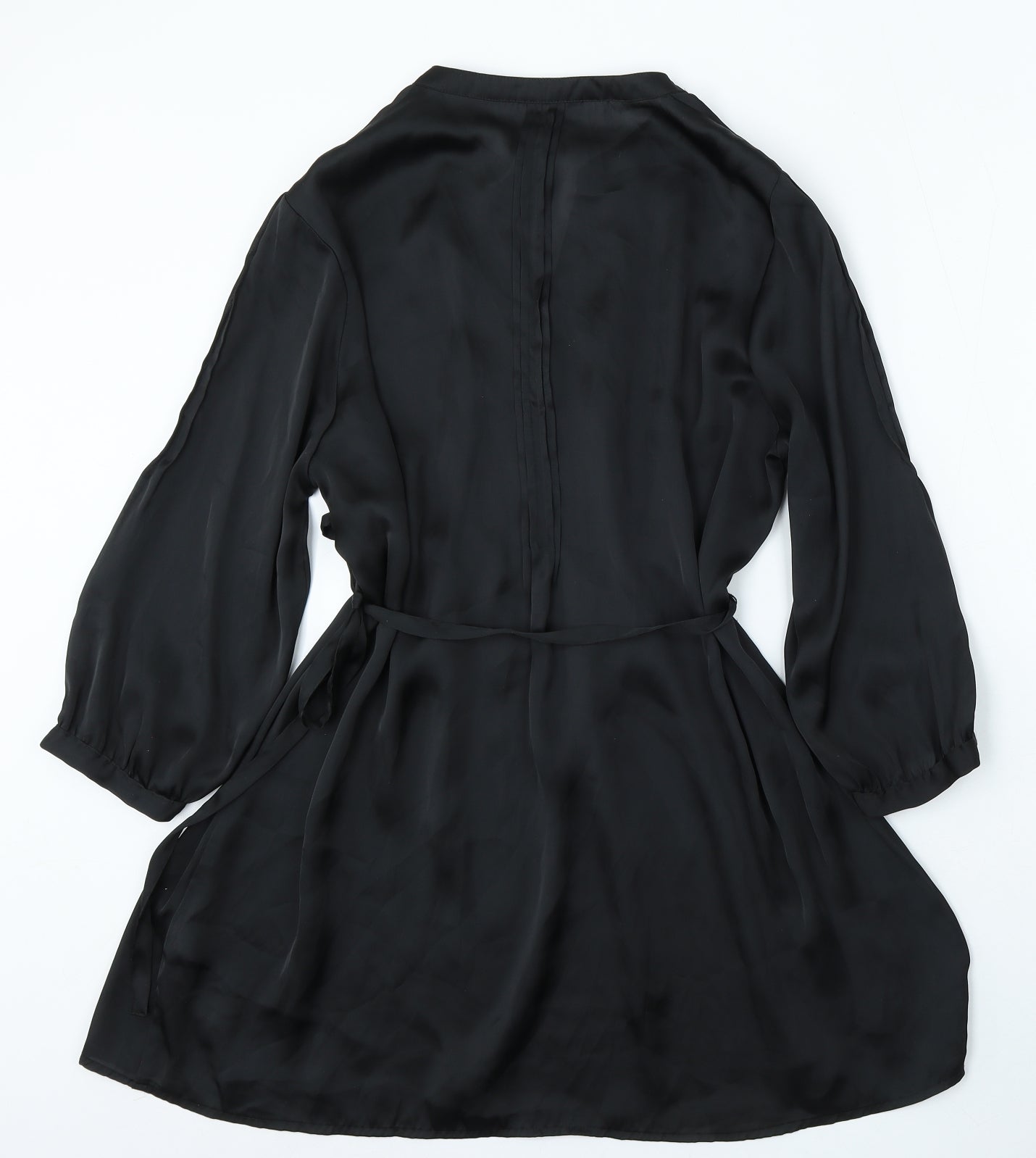 Atmosphere Womens Black Polyester Fit & Flare Size 16 V-Neck Button
