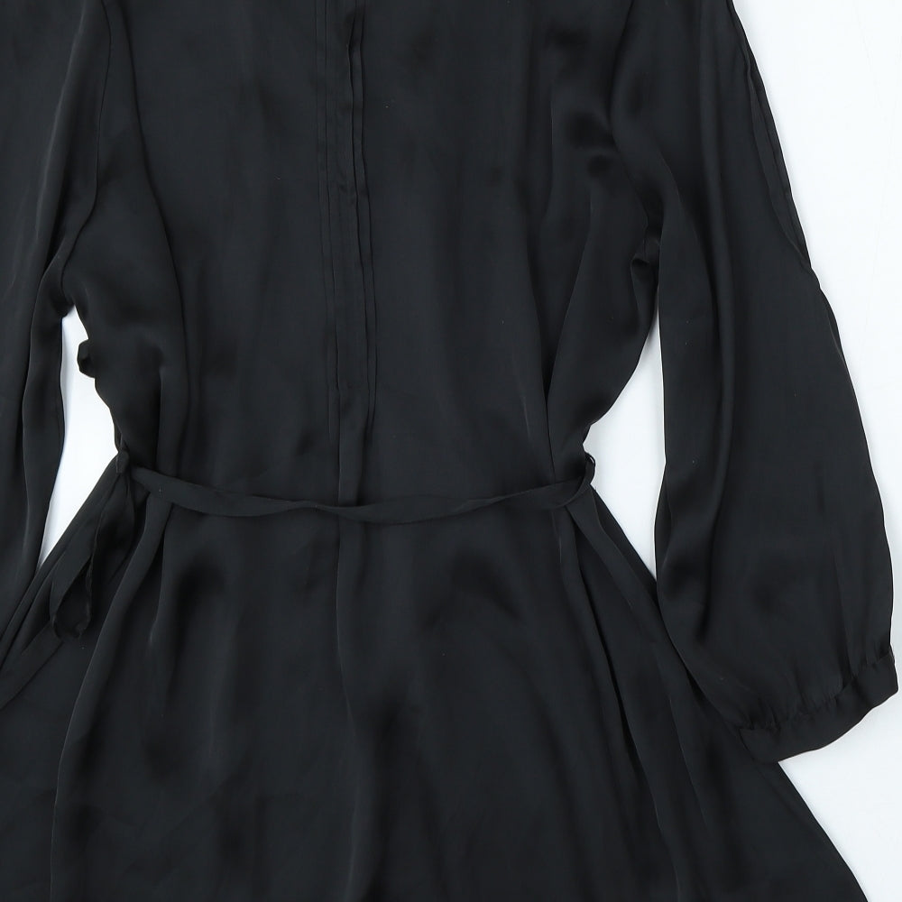 Atmosphere Womens Black Polyester Fit & Flare Size 16 V-Neck Button