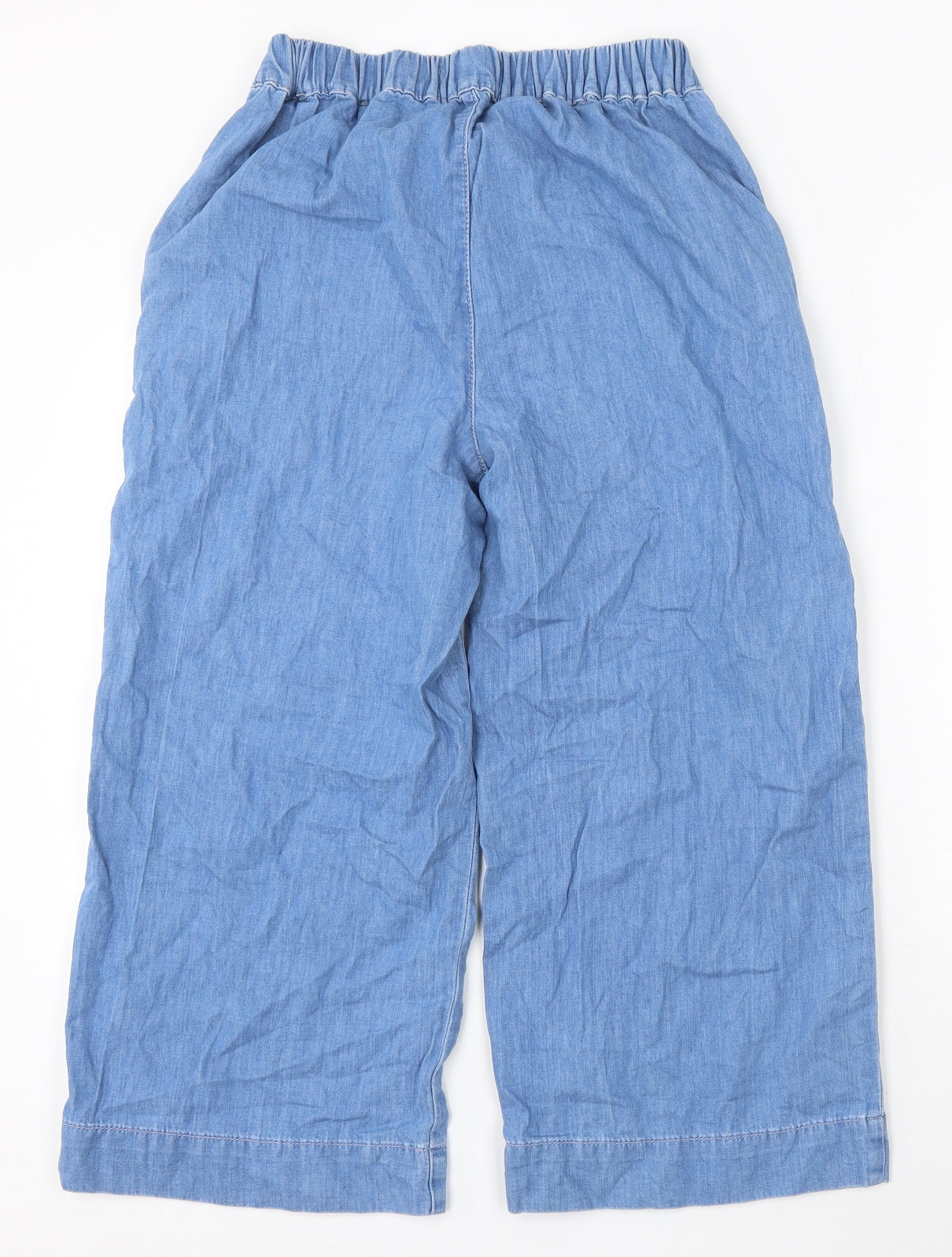 New Look Womens Blue Cotton Trousers Size 10 L23 in Regular