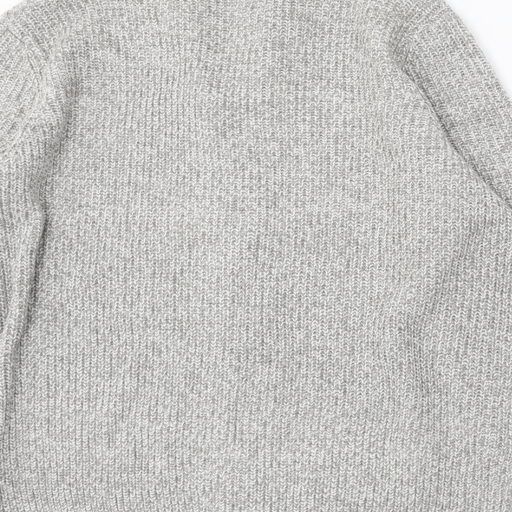 F&F Womens Grey V-Neck Acrylic Cardigan Jumper Size 3XL