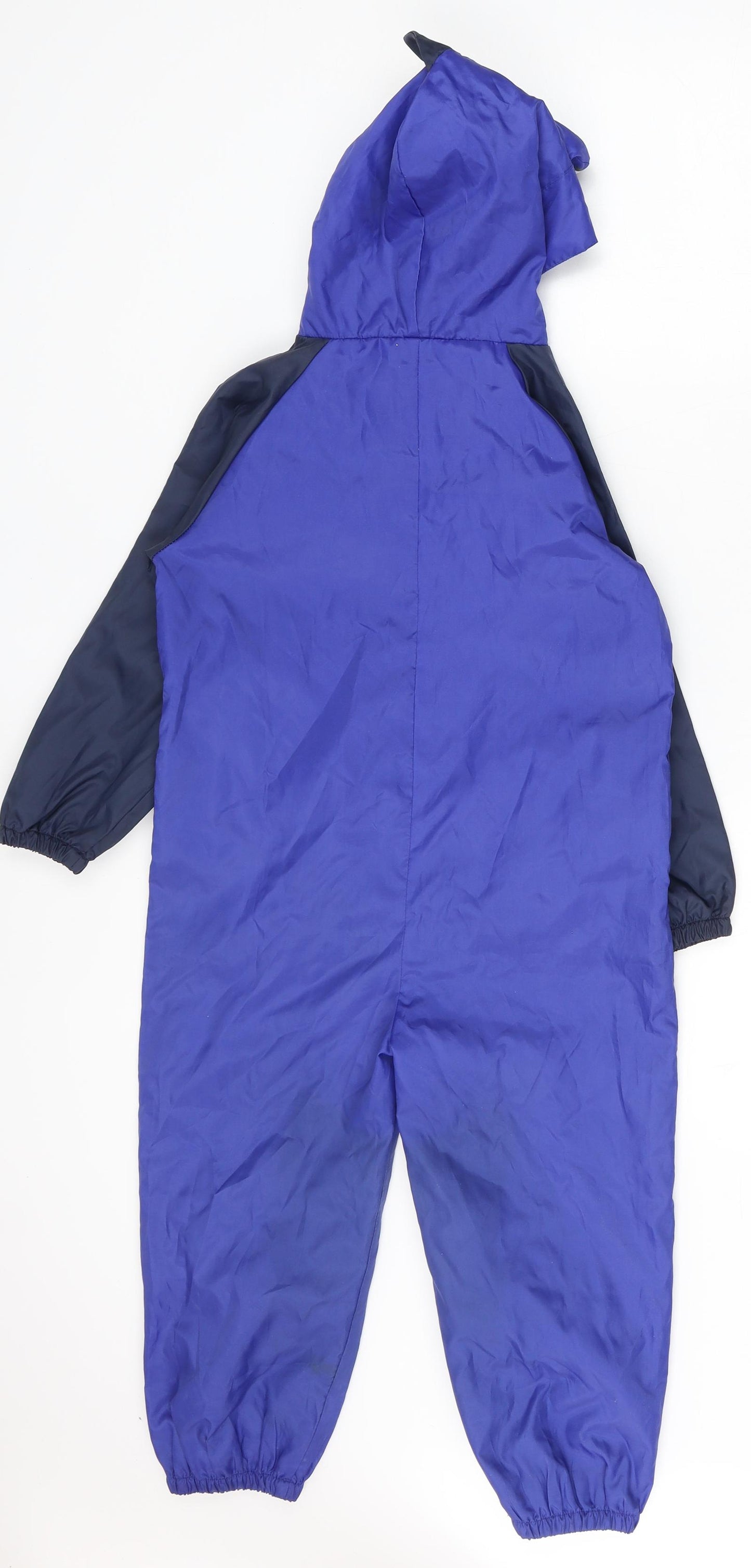 George Boys Purple Rain Coat Coat Size 5-6 Years Zip - Rain Suit