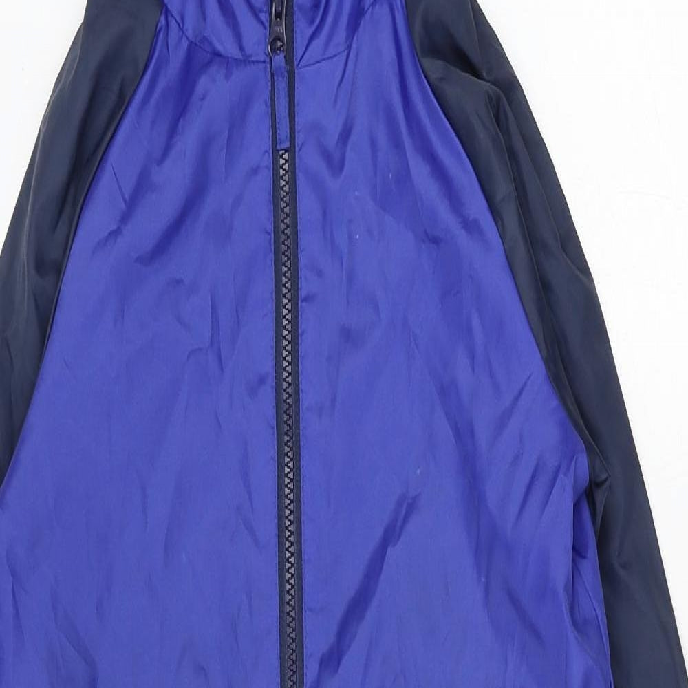 George Boys Purple Rain Coat Coat Size 5-6 Years Zip - Rain Suit