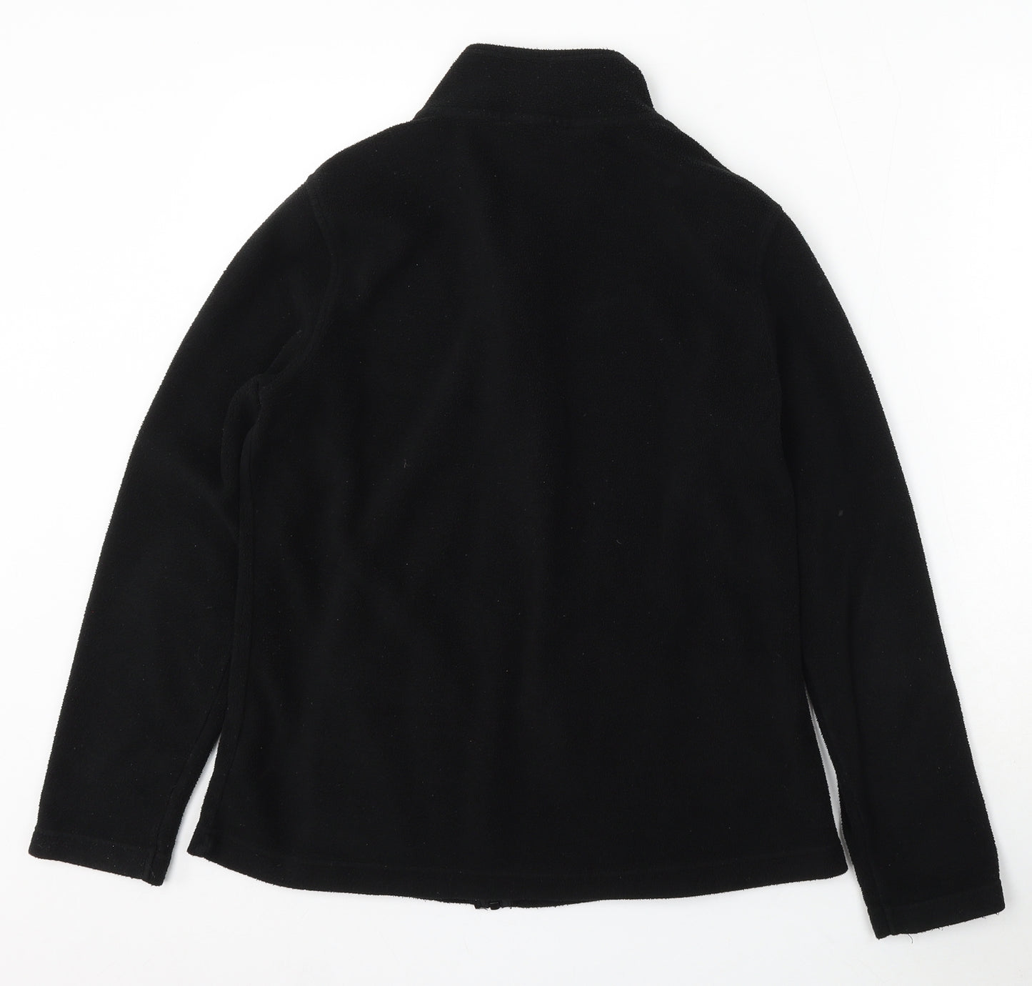 Dunnes Stores Womens Black Polyester Full Zip Sweatshirt Size M Zip