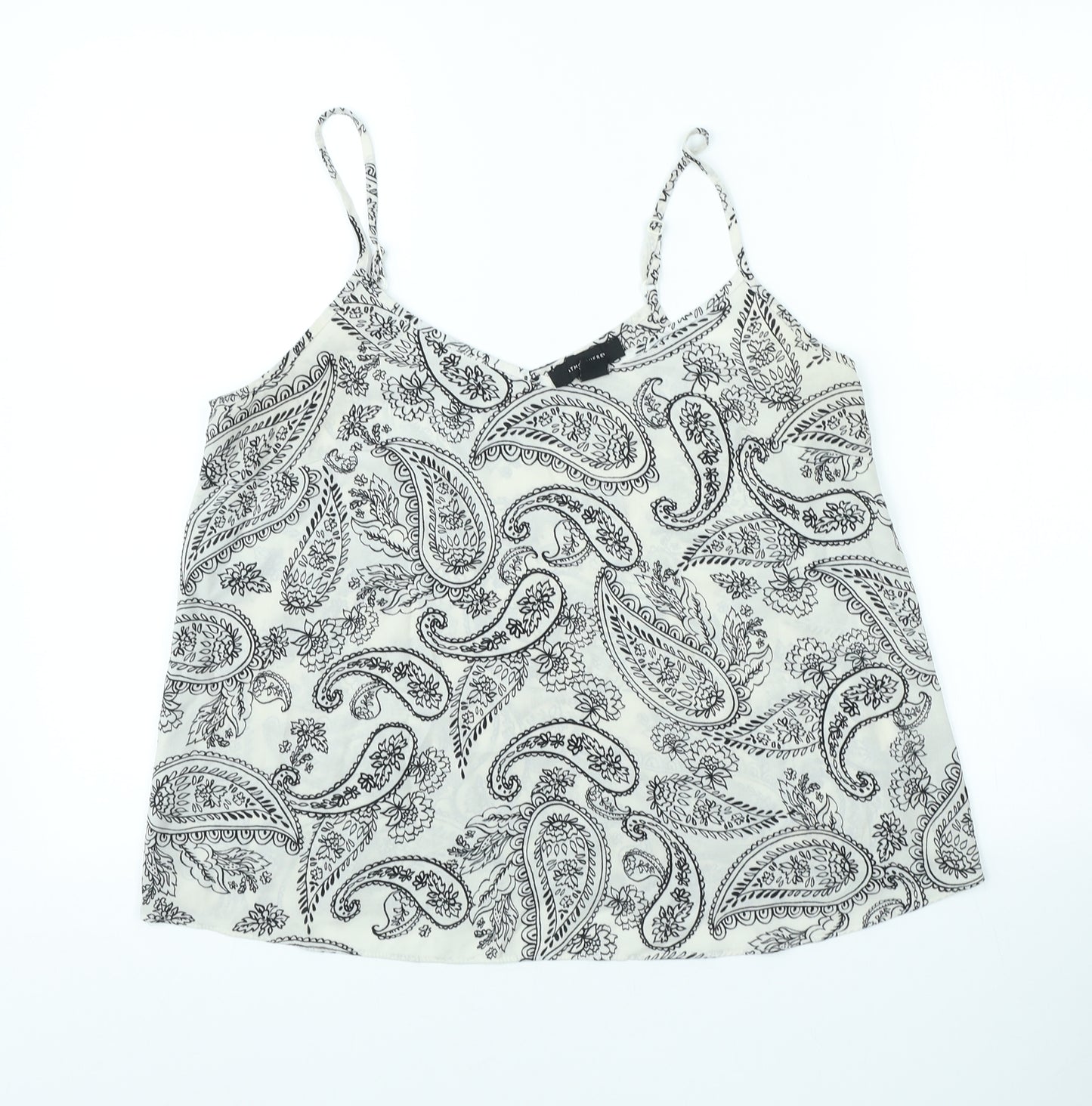 Atmosphere Womens Ivory Paisley Polyester Camisole Tank Size 12 Scoop Neck