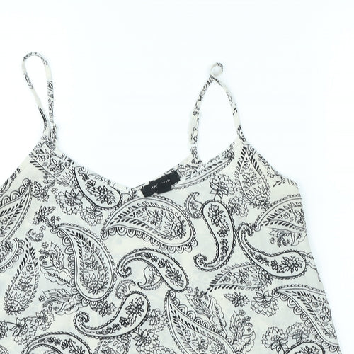 Atmosphere Womens Ivory Paisley Polyester Camisole Tank Size 12 Scoop Neck