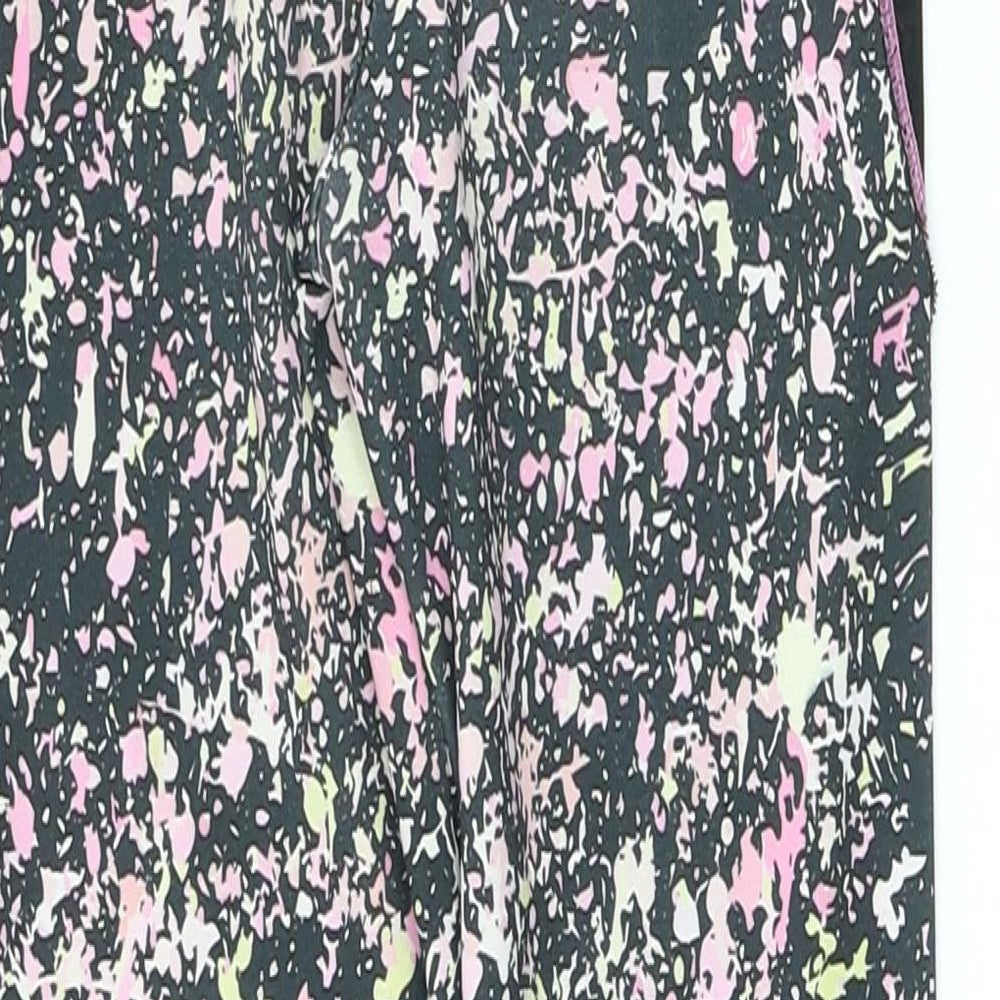 Primark Girls Black Polyester Jogger Trousers Size 8-9 Years Regular Pullover - paint splatter print