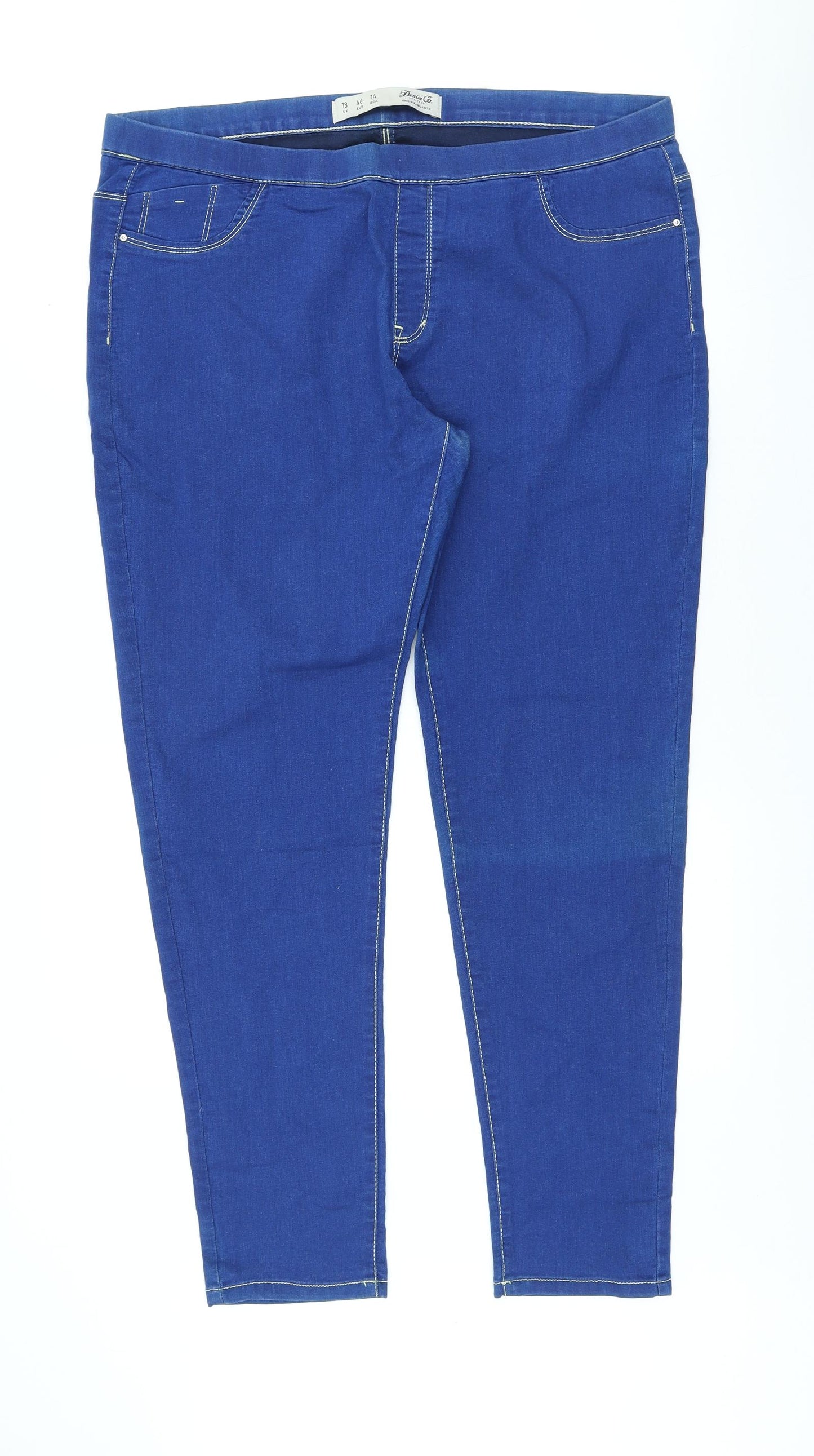 Denim & Co. Womens Blue Cotton Jegging Jeans Size 18 L29 in Regular