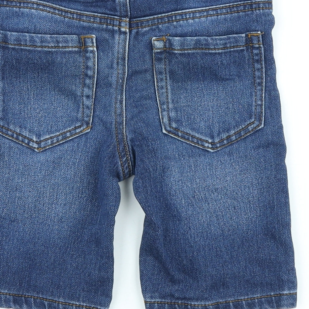 Primark Boys Blue Cotton Straight Jeans Size 5-6 Years Regular Drawstring - Shorts
