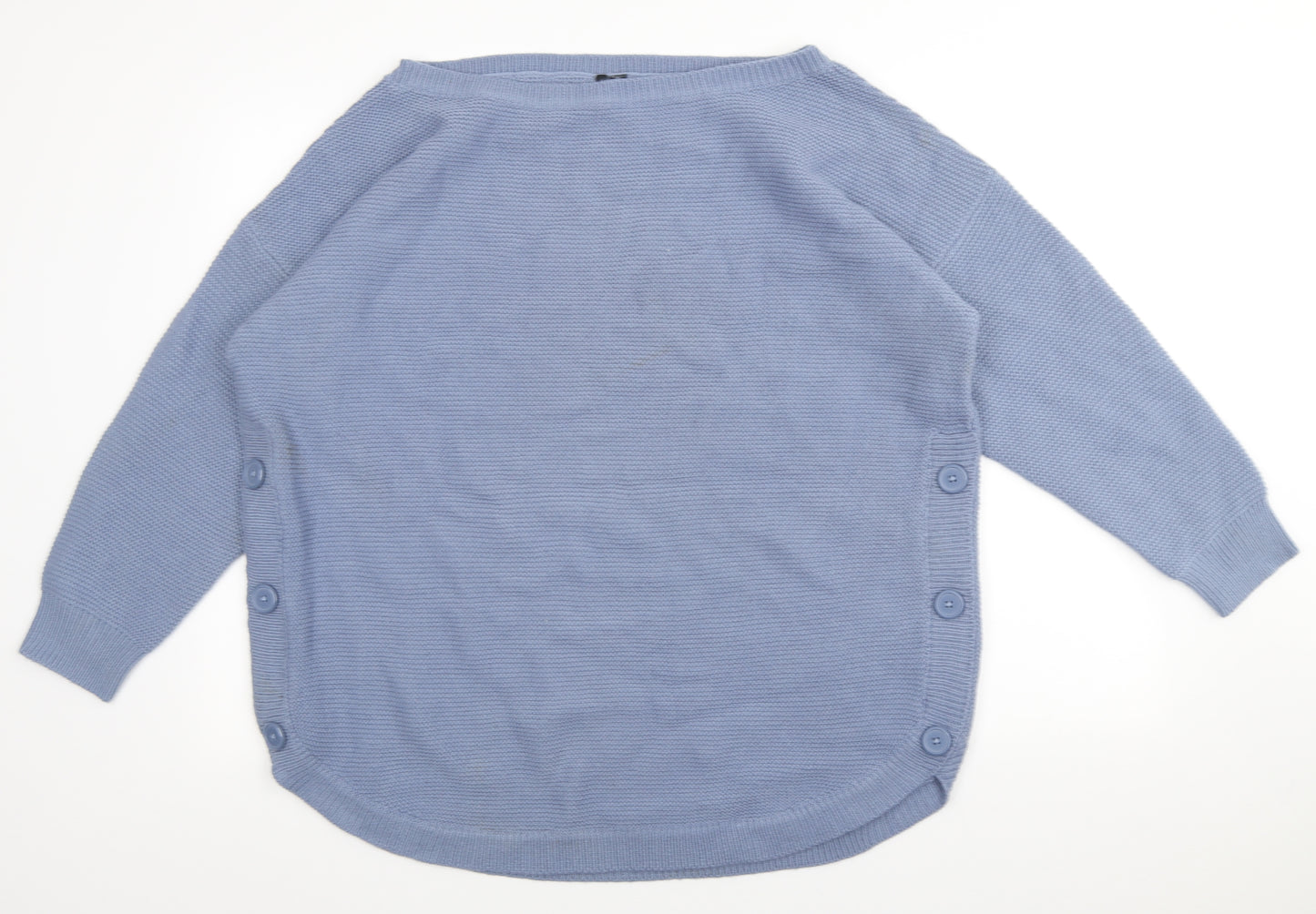 Capsule Womens Blue Scoop Neck Acrylic Pullover Jumper Size XL