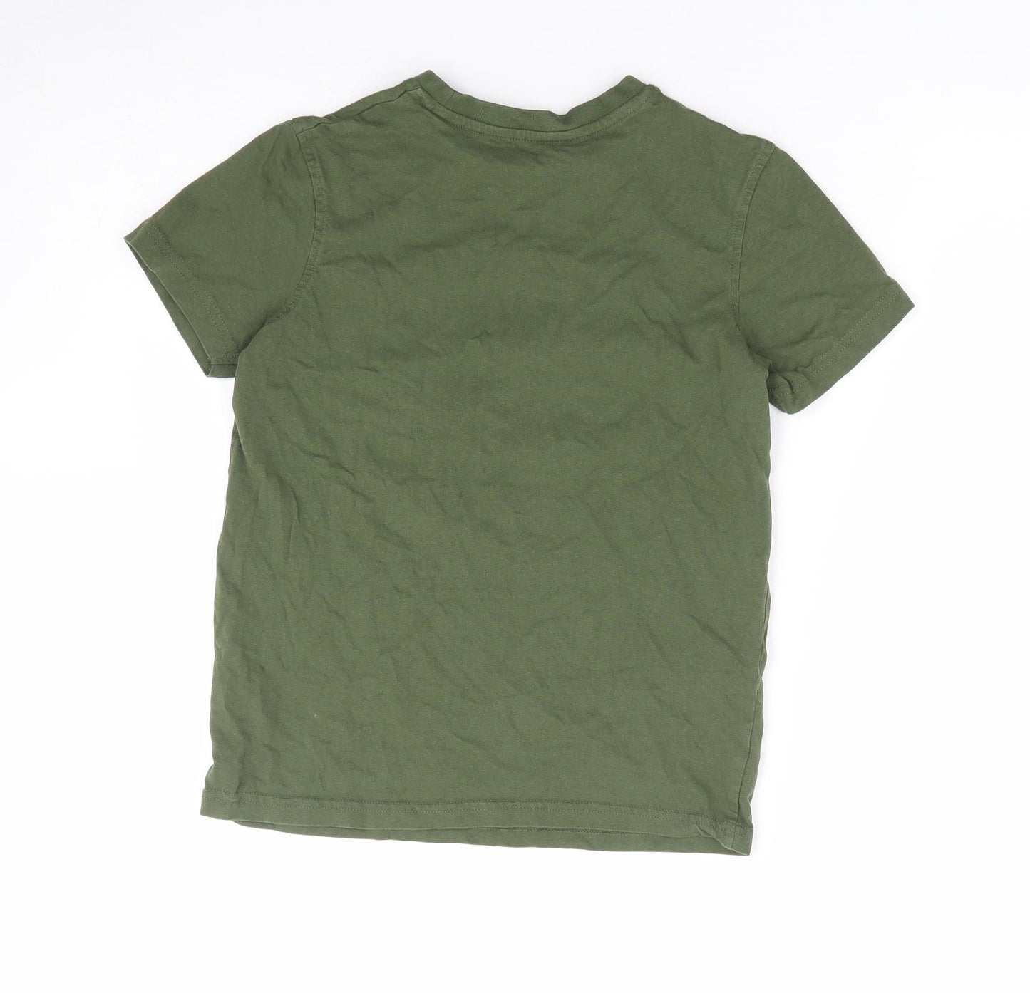 George Boys Green 100% Cotton Basic T-Shirt Size 10-11 Years Crew Neck Pullover - Never Stop