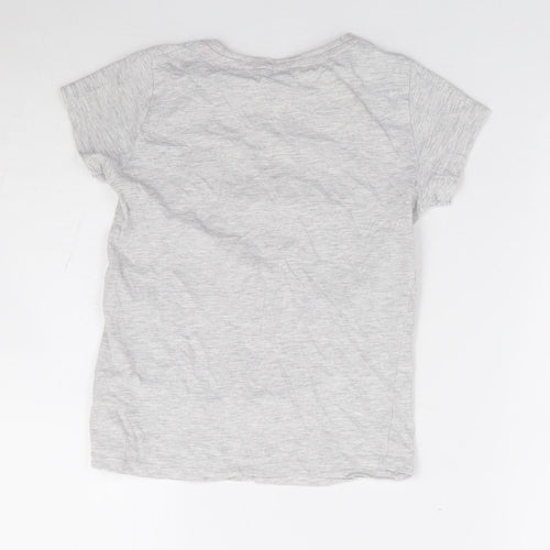 Pep & Co Girls Green Cotton Basic T-Shirt Size 8-9 Years Crew Neck Pullover - All About Having Fun
