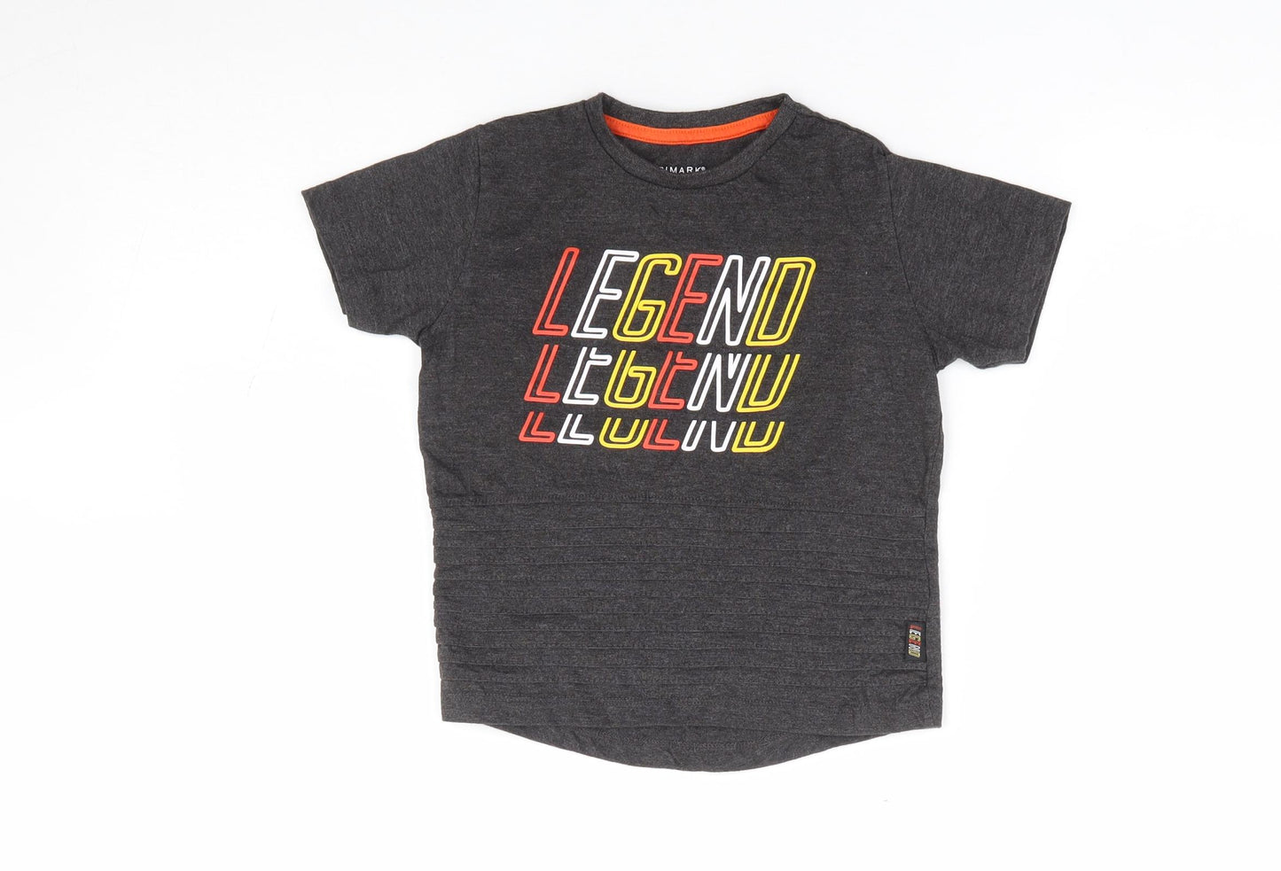 Primark Boys Green Cotton Basic T-Shirt Size 2-3 Years Crew Neck Pullover - Legend