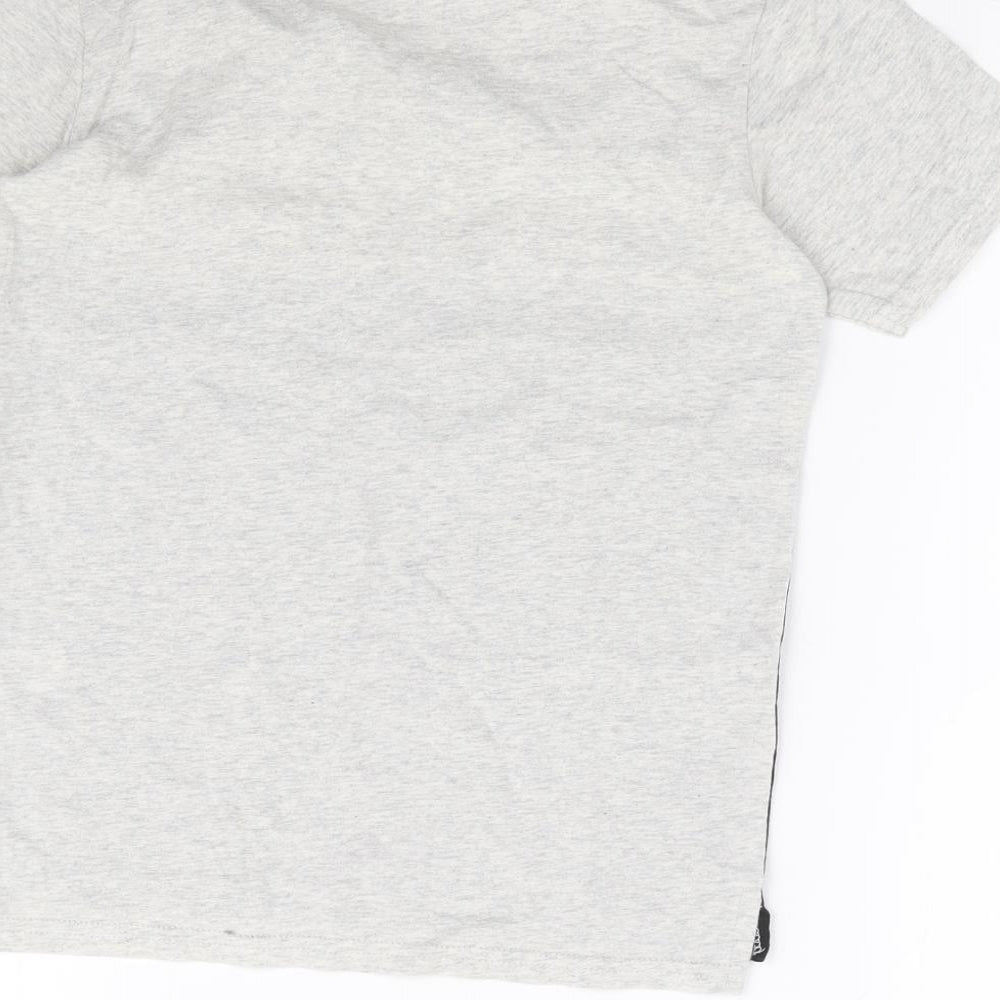 George Boys Grey Colourblock 100% Cotton Basic T-Shirt Size 6-7 Years Crew Neck Pullover