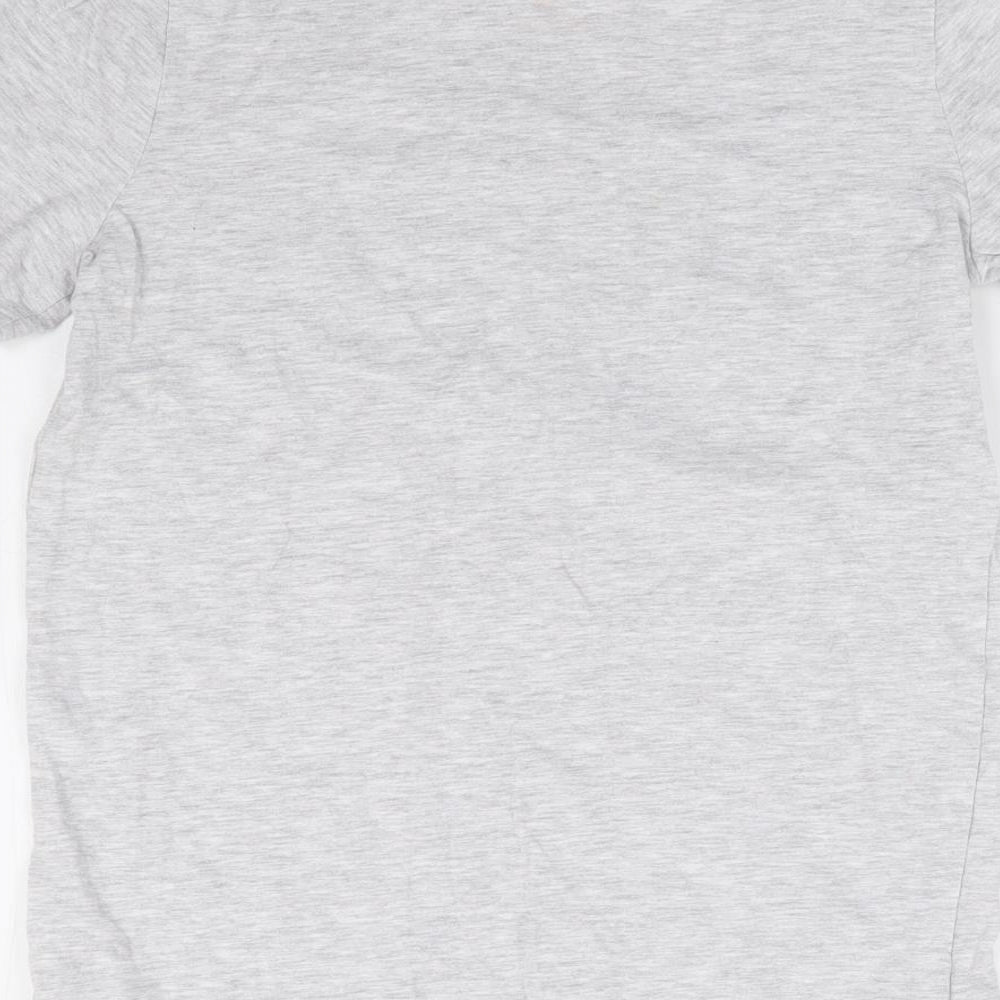 F&F Boys Grey Cotton Basic T-Shirt Size 10-11 Years Crew Neck Pullover - Gaming