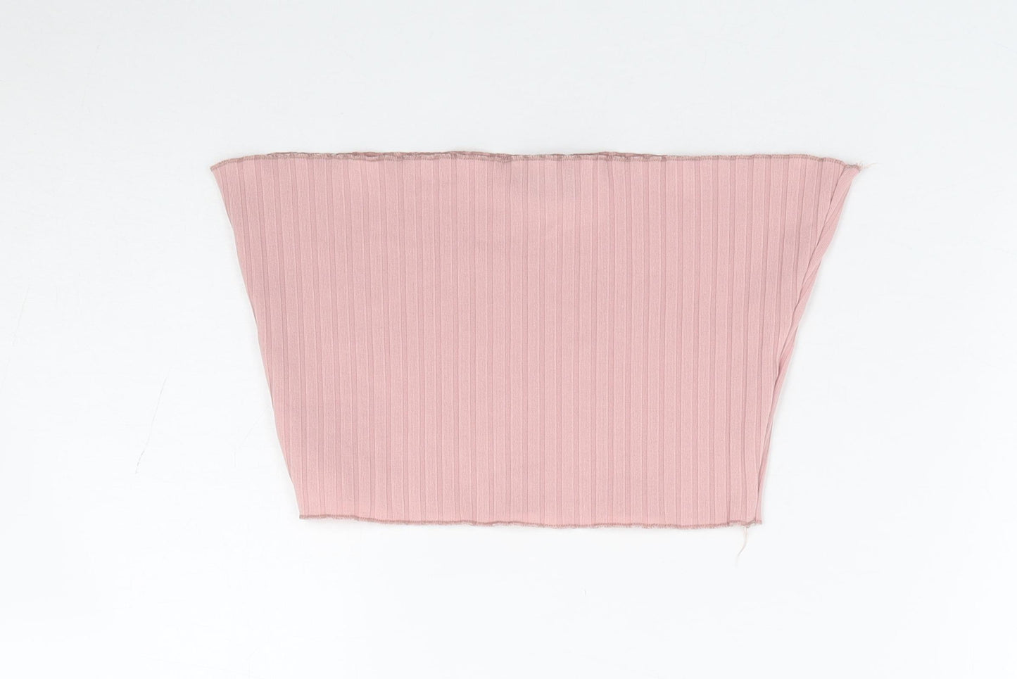 PRETTYLITTLETHING Womens Pink Polyester Cropped Tank Size 8 Off the Shoulder - Bandeau Top