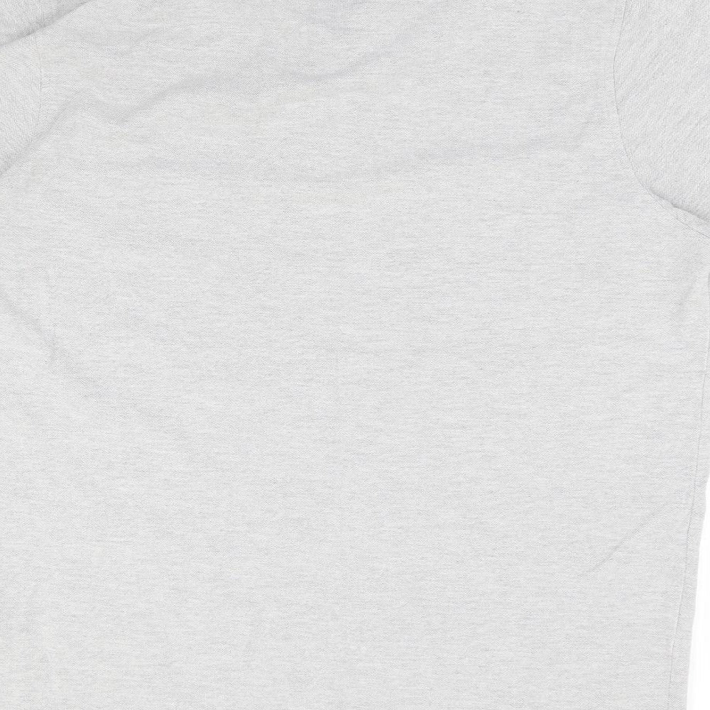 JACK & JONES Mens Grey Cotton Polo Size 2XL Collared Pullover