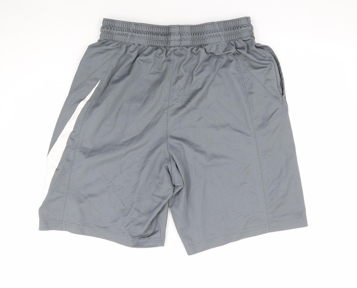 Nike Mens Grey Polyester Sweat Shorts Size XL L9 in Regular